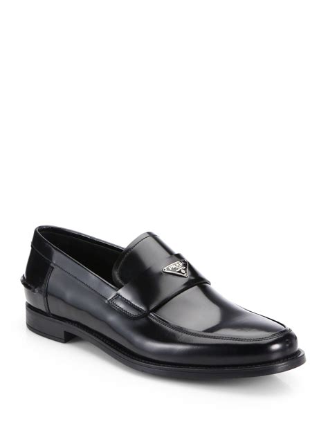 mens loafers prada|Prada men's loafers black.